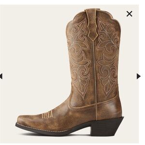 Ariat Round Up Square Toe Western Boot BROWN